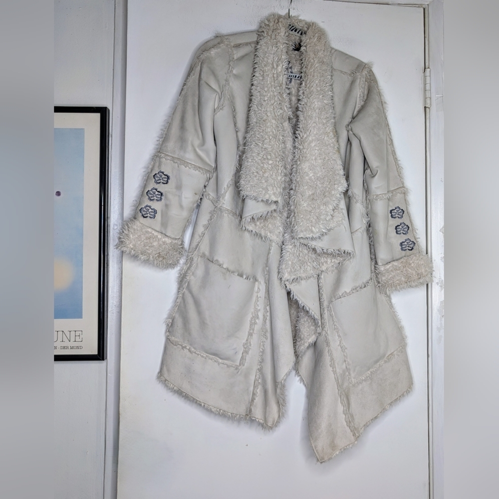 BIYA Ultra Suede | Faux Fur | Open Front Coat